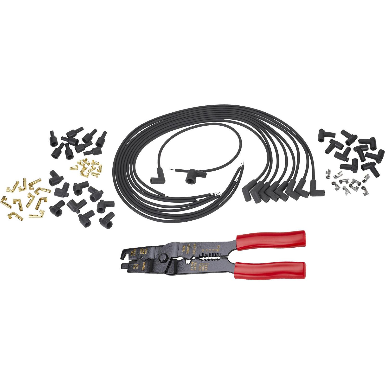 FLATHEAD FORD V8 7MM SILICONE SUPPRESSION CORE SPARK PLUG WIRE SET - S