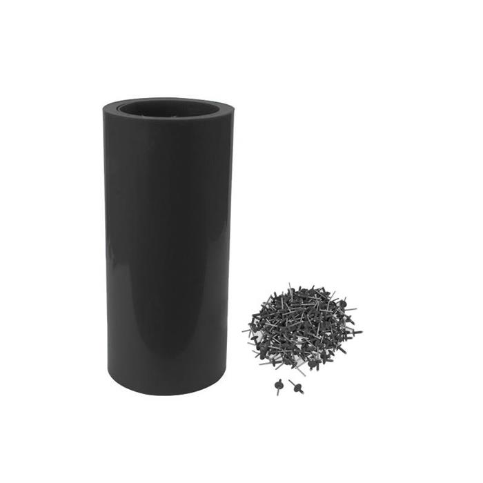 10 ft Roll of Extension Plastic & Large Head Rivets, Black