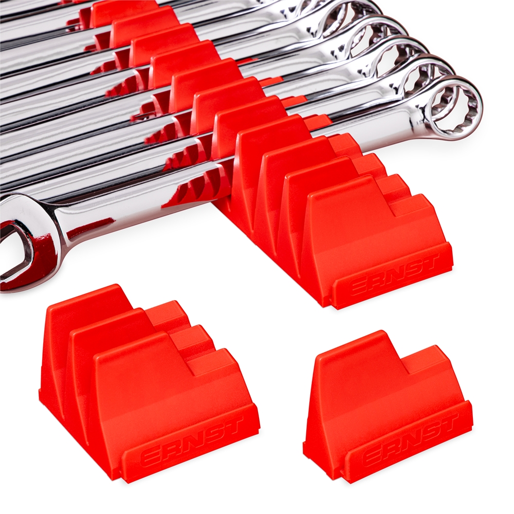 Ernst Magnetic Wrench Pro - Modular Wrench Storage For 20 Wrenches - Red (5403M)