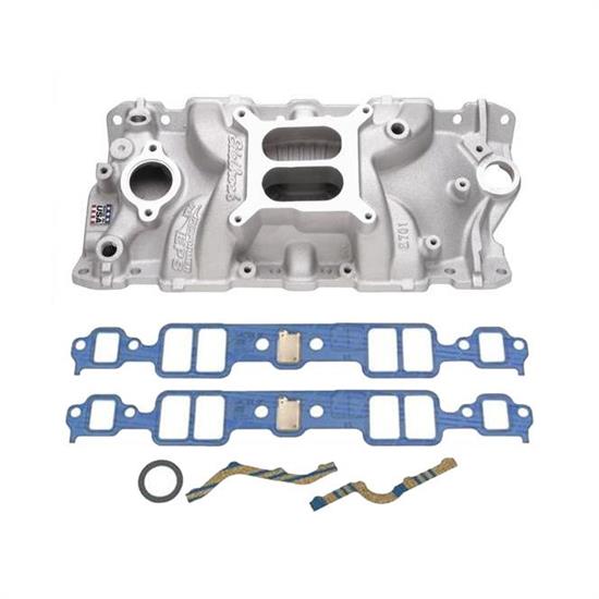 Edelbrock Performer EPS Intake Manifold & Intake Gaskets, Fits Small Block Chevy V8