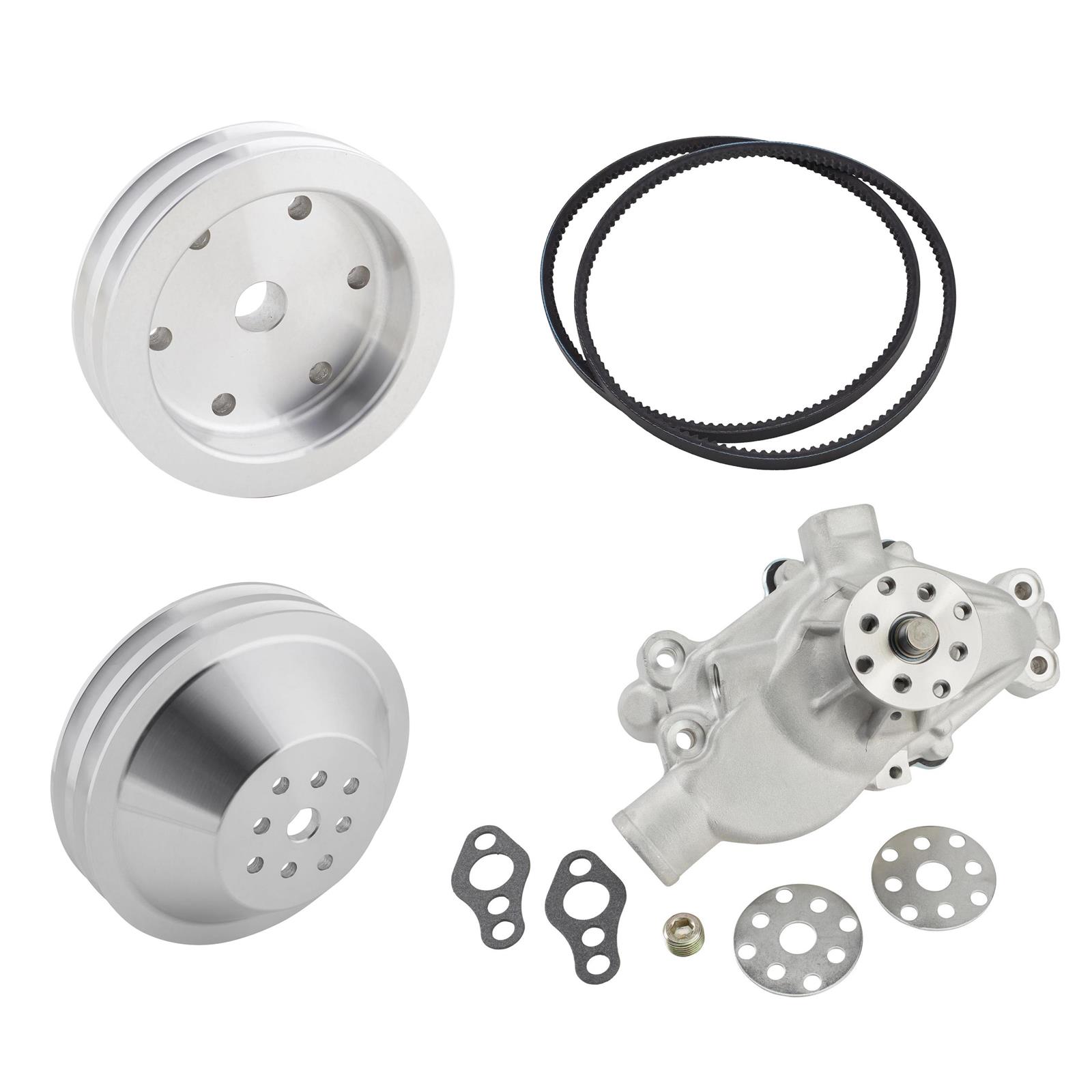 AFCO Small Block Fits Chevy Short Water Pump & Reduction Pulley Combo