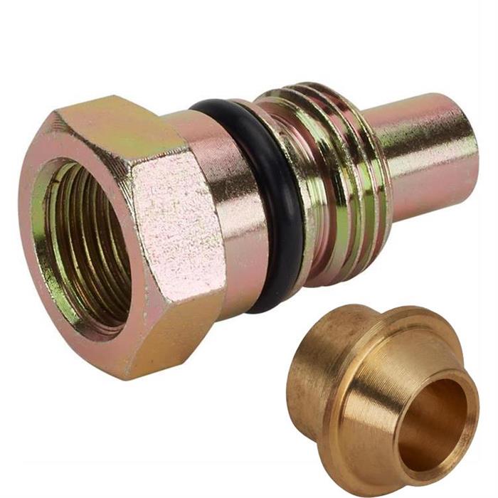 Mustang II Power Steering Flow Valve for GM Pump & Flare Adapter