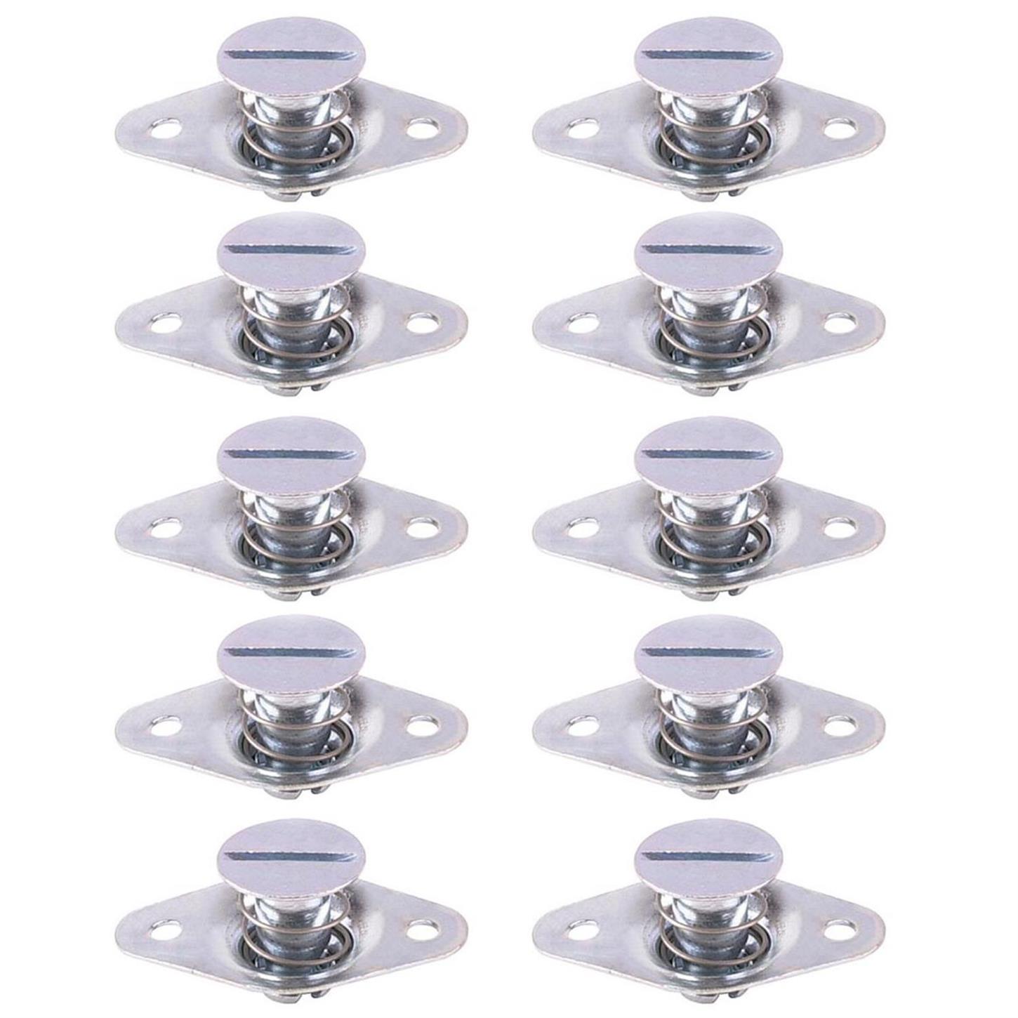 Flush Mount SelfEjecting 1/4 Turn Fasteners and Springs, Pack/10