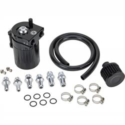 Universal Baffled Oil Catch Can Kit, 10 OZ. Capacity w/ Dipstick