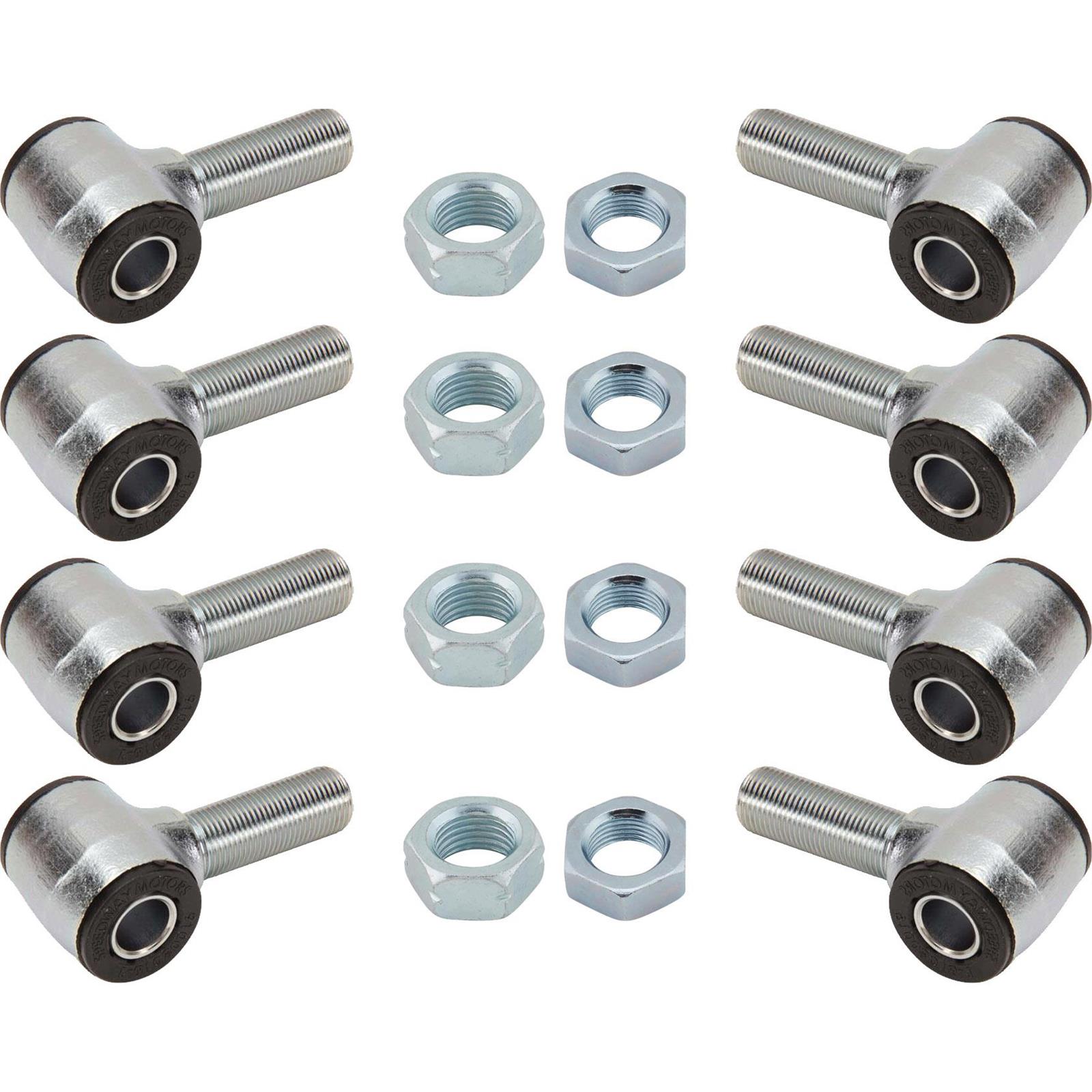 Speedway 4Bar Rod Ends, 3/416 LH & RH w/Jam Nuts