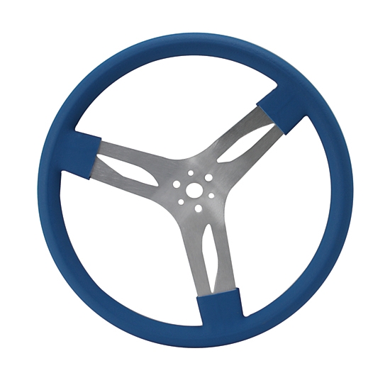 Aluminum Rubber Grip Quick Release Steering Wheel Kit, 15 Inch