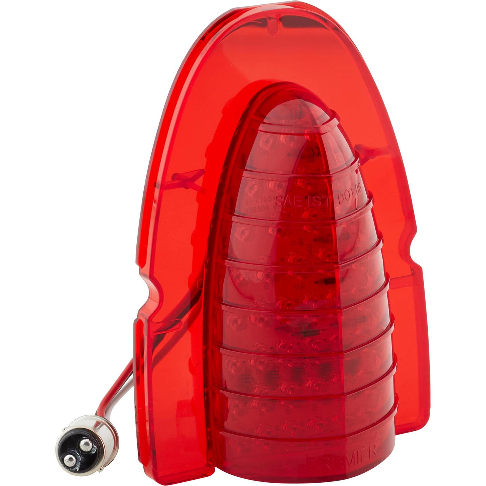 Pair Of Complete Tail Light Assemblies For 1954 Chevrolet Cars - Includes Bezel & Lens, Incandescent