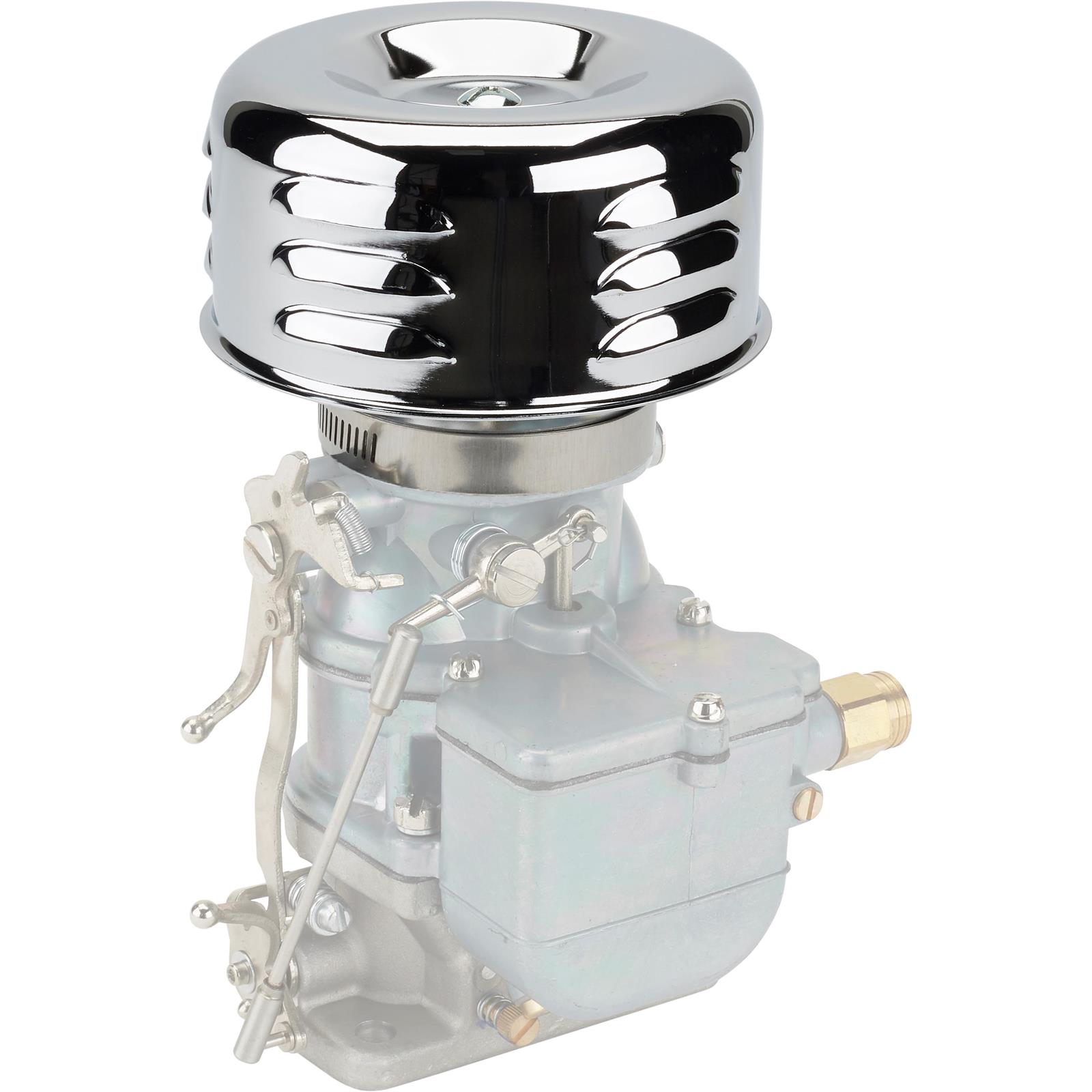 Speedway Louvered Style Chrome Air Cleaner, 2-5/8 Inch