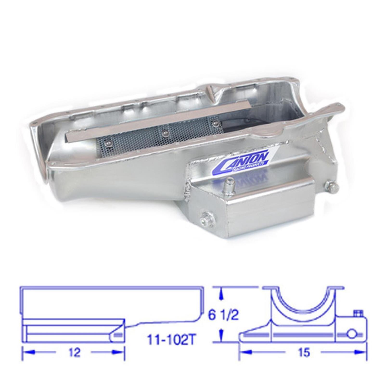 Canton Racing 11102T SBC Shallow Circle Track Oil Pan