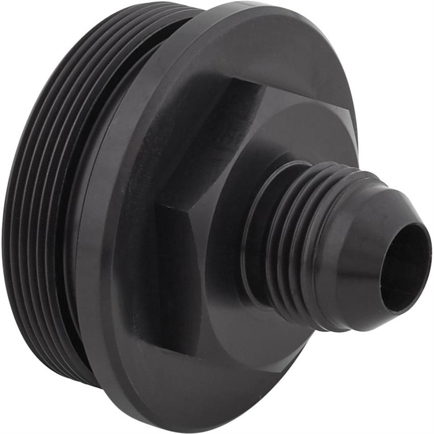 Black 6 Inch Aluminum High Flow Fuel Filter, Stainless Element