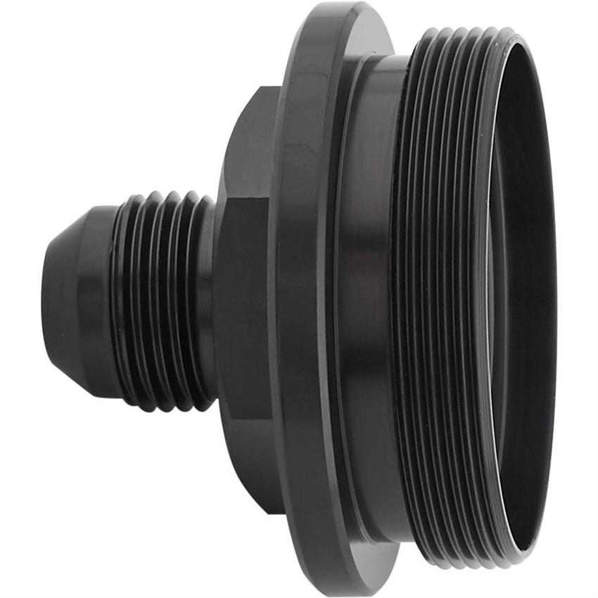 Black 6 Inch Aluminum High Flow Fuel Filter, Stainless Element