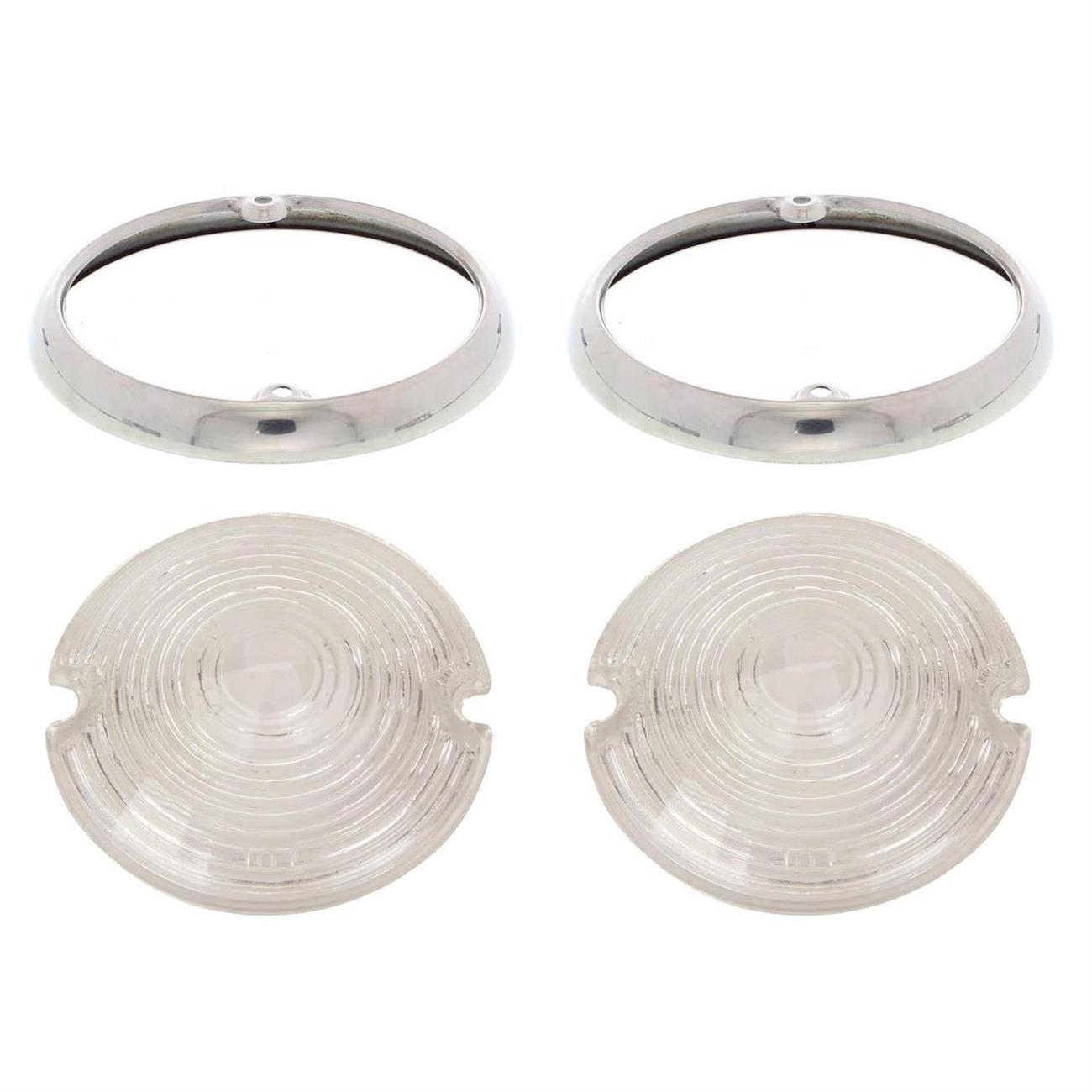 1953 Chevy Car Parking Light Lenses and Bezels