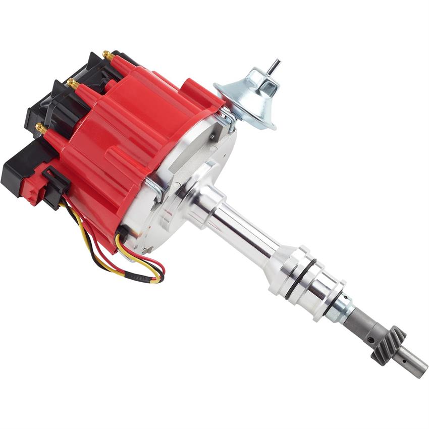Ford 351W Windsor Blue Small Cap HEI Distributor + Round Coil + Spark