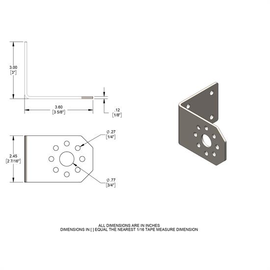 Steel Battery Disconnect Switch Mount Bracket
