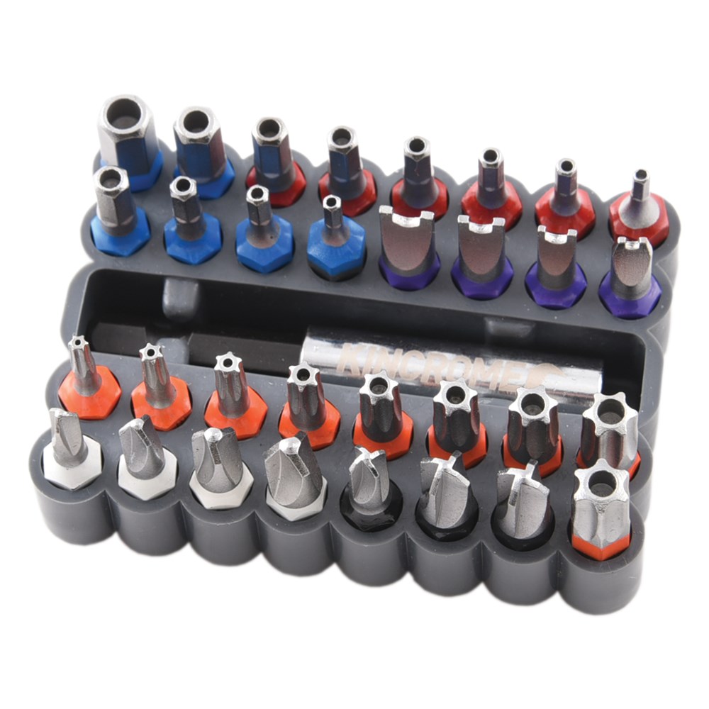 Kincrome 13648 Security Bit/Holder Set, 33Piece, 1/4 Hex Drive