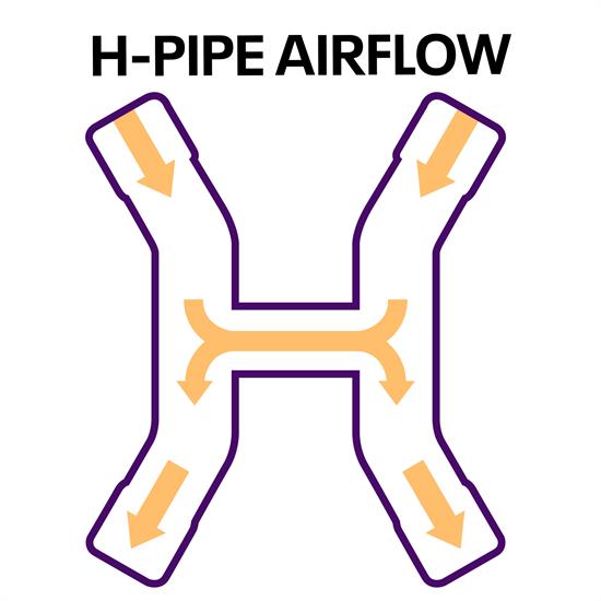 Universal Dual Exhaust HPipe Balance Tube Kit, 21/4 Inch