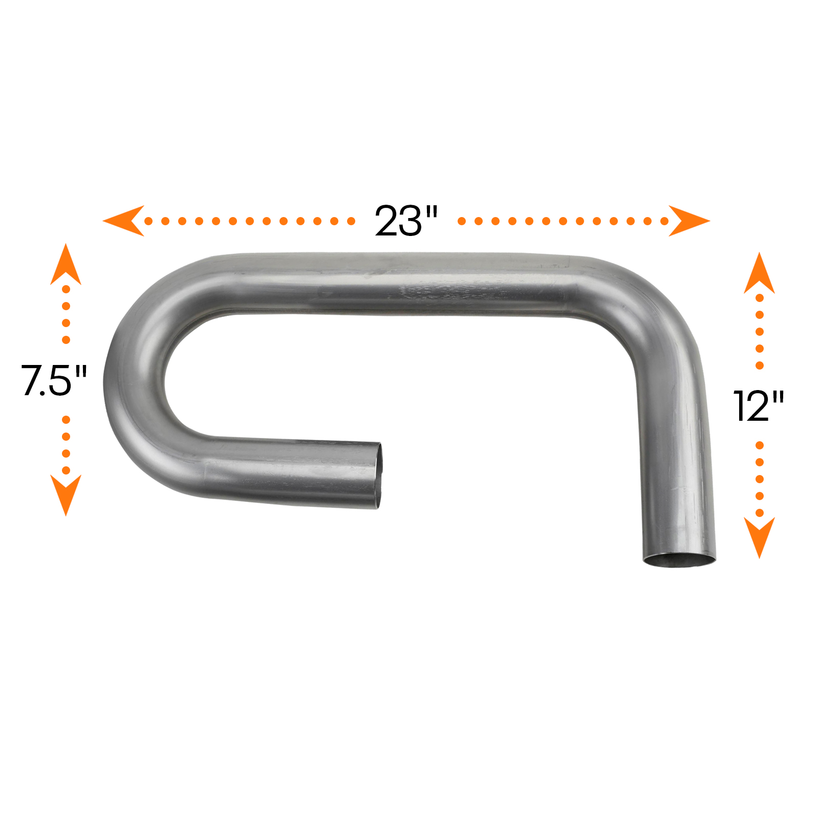 Combo Exhaust Pipe Mandrel Bend/Header Tubing, Mild Steel, 11/2 Inch
