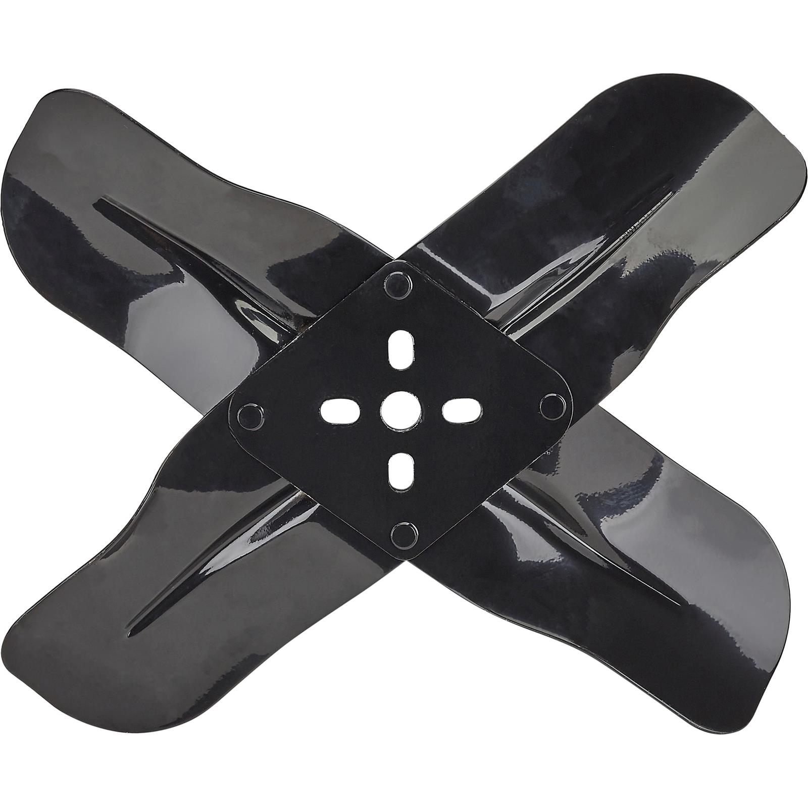 4Blade Steel NonFlex Racing Fan, 15 Inch, Black Powder Coated