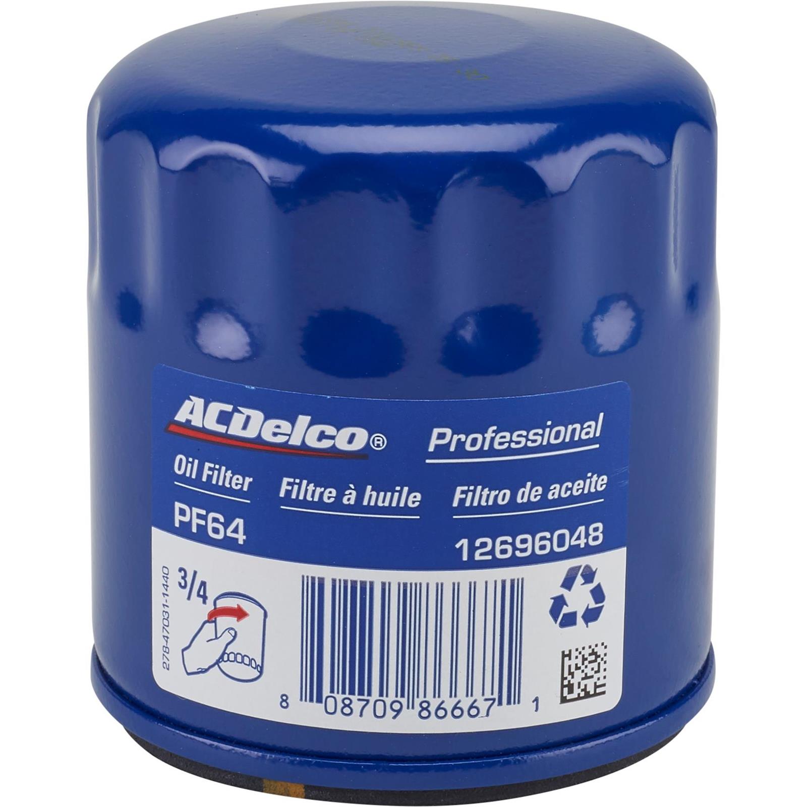 AC Delco PF64 Professional Engine Oil Filter, GM 6.2L,GM 3.6L,L4