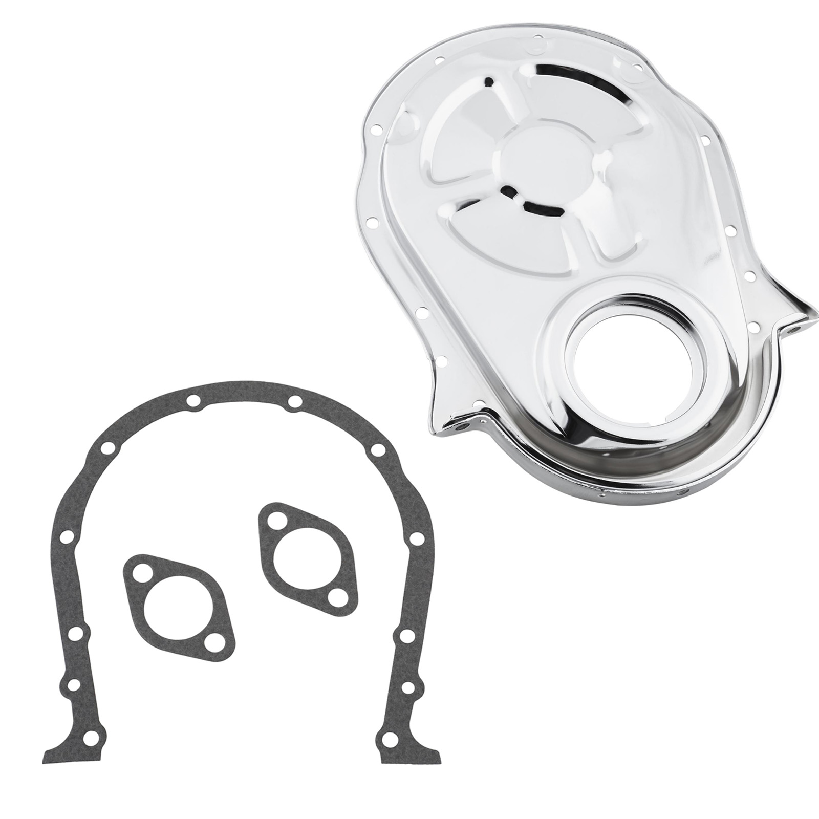 Chrome Timing Tab For Big Block Chevy – Fits 8” Damper, 1965–1991 BBC 396 402 427 454 (R4961)