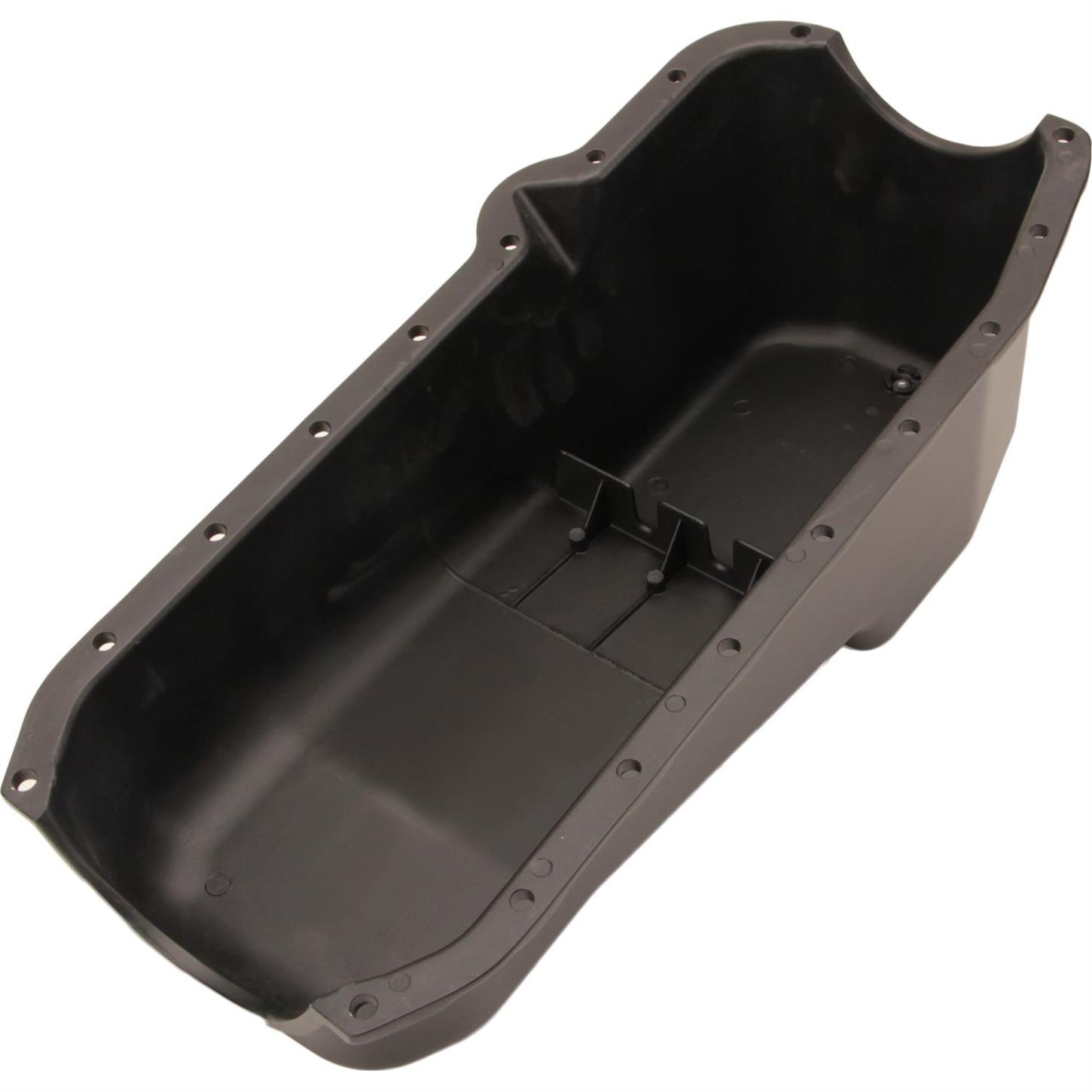 19801985 Small Block Chevy 262400 Finned Oil Pan, Black Aluminum