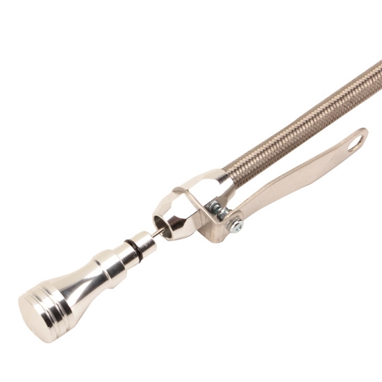 Flexible Engine Oil Dipstick, Braided, SB Chevy, RH