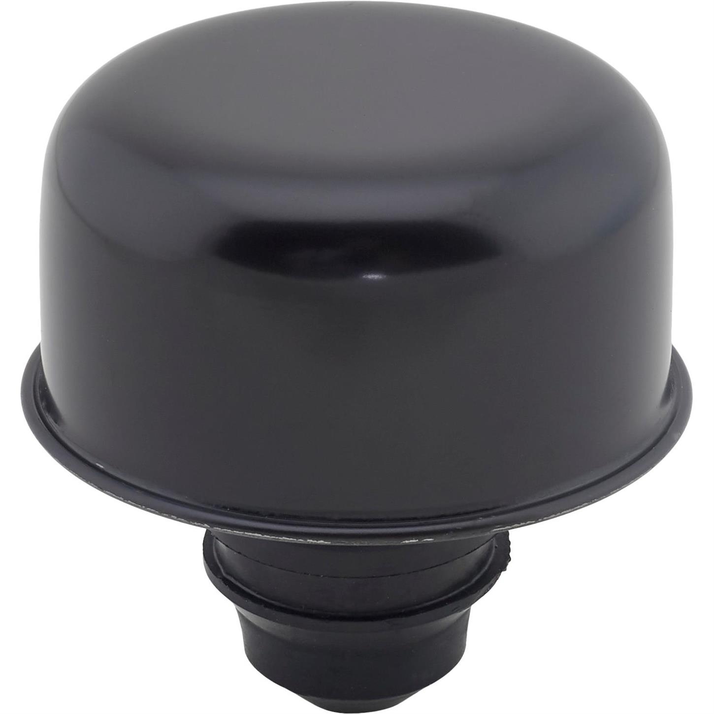 Black Steel Universal 1-1/4 Inch Breather, Smooth, 2-3/4 Inch Diameter