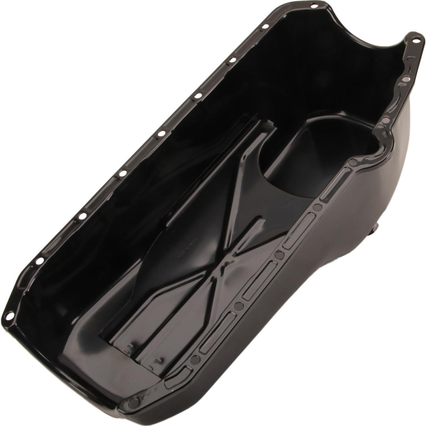 19571979 SBC 262267283305327350400 Oil Pan, Black, 4 Quart