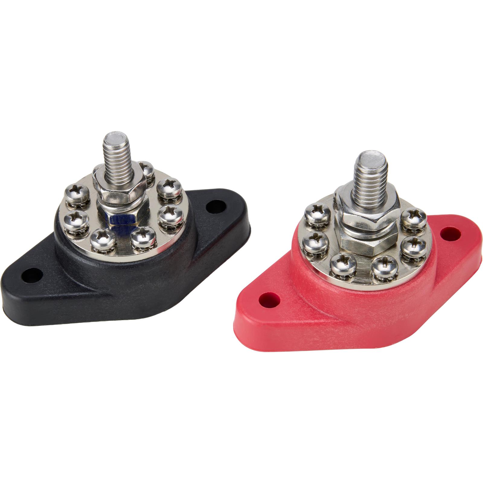 Painless Wiring 80116 8 Point Distribution Blocks Red/Black