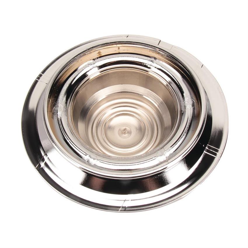 Chrome Derby Shorty Rally Wheel Hub Caps, Set of 4