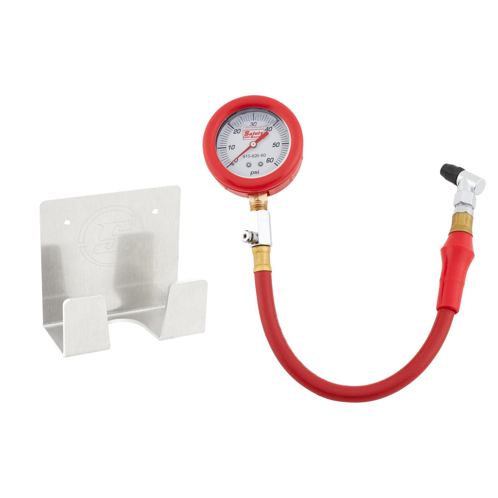 Tire Pressure Gauge Holder and Liquid Filled Tire Pressure Gauge