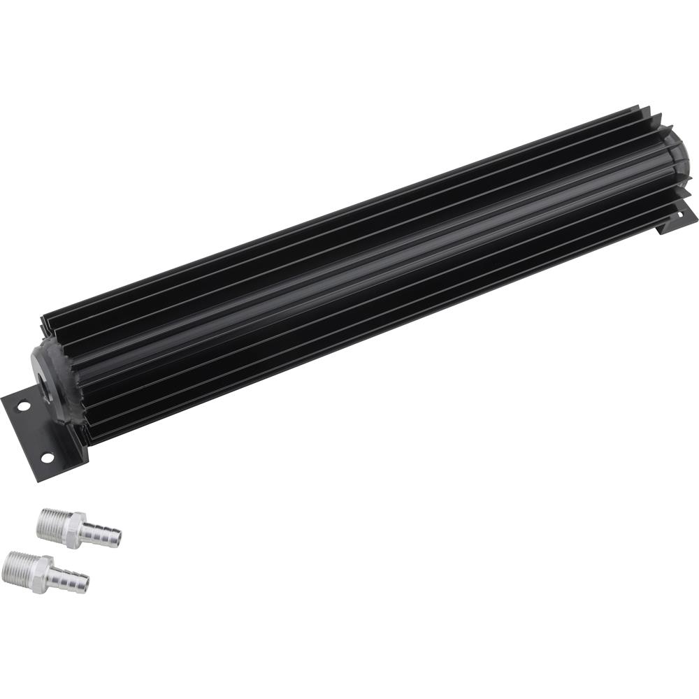 Black Aluminum Heatsink Transmission Cooler, 12 Inch