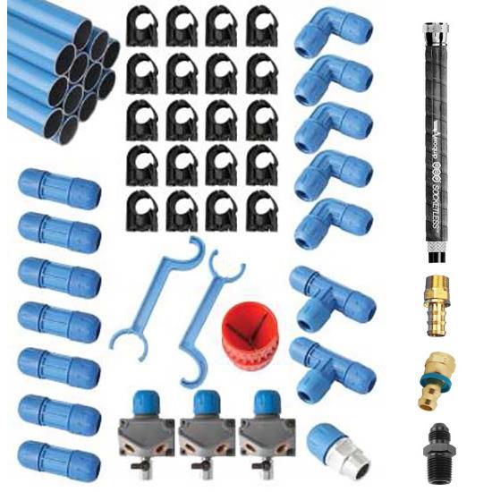 RapidAir 3/4 90 FT Fast Pipe Kit and Compressor Hook Up Kit