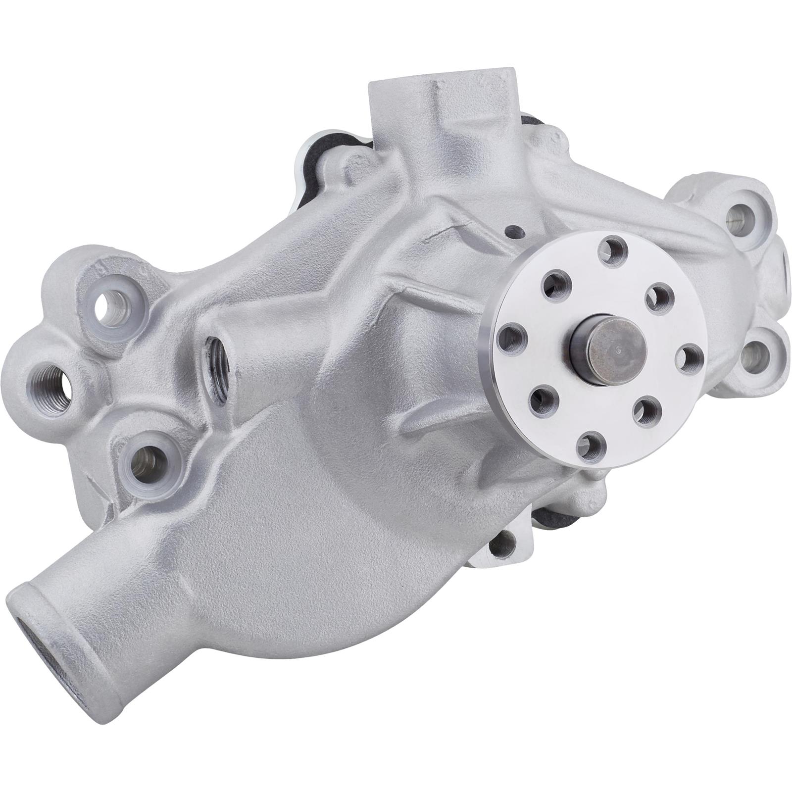 Small Block Chevy Aluminum Short Side Water Pump, 3/4 Inch Pilot