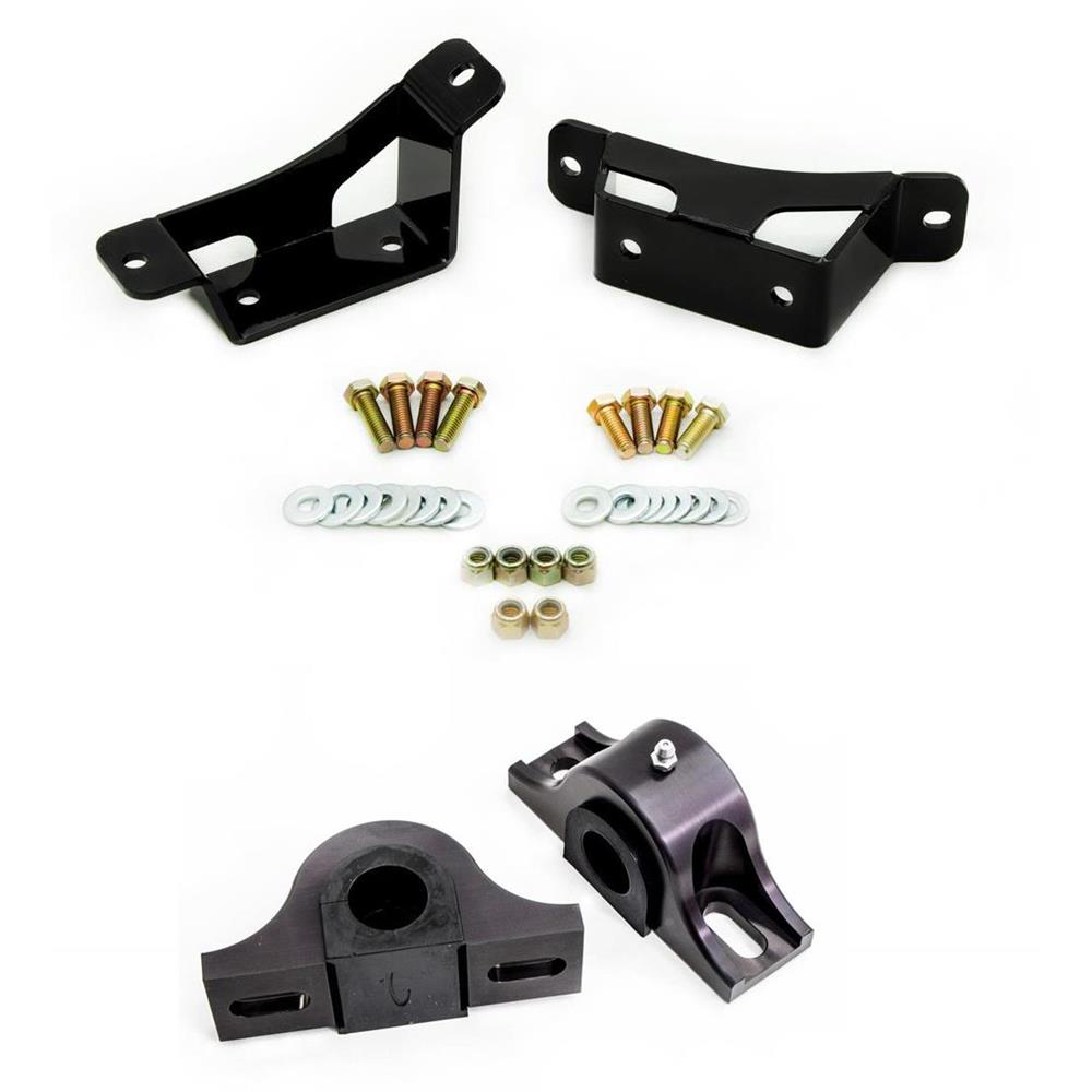 UMI 6387 C10 Front Sway Bar Brackets & Rear Bushings, Black
