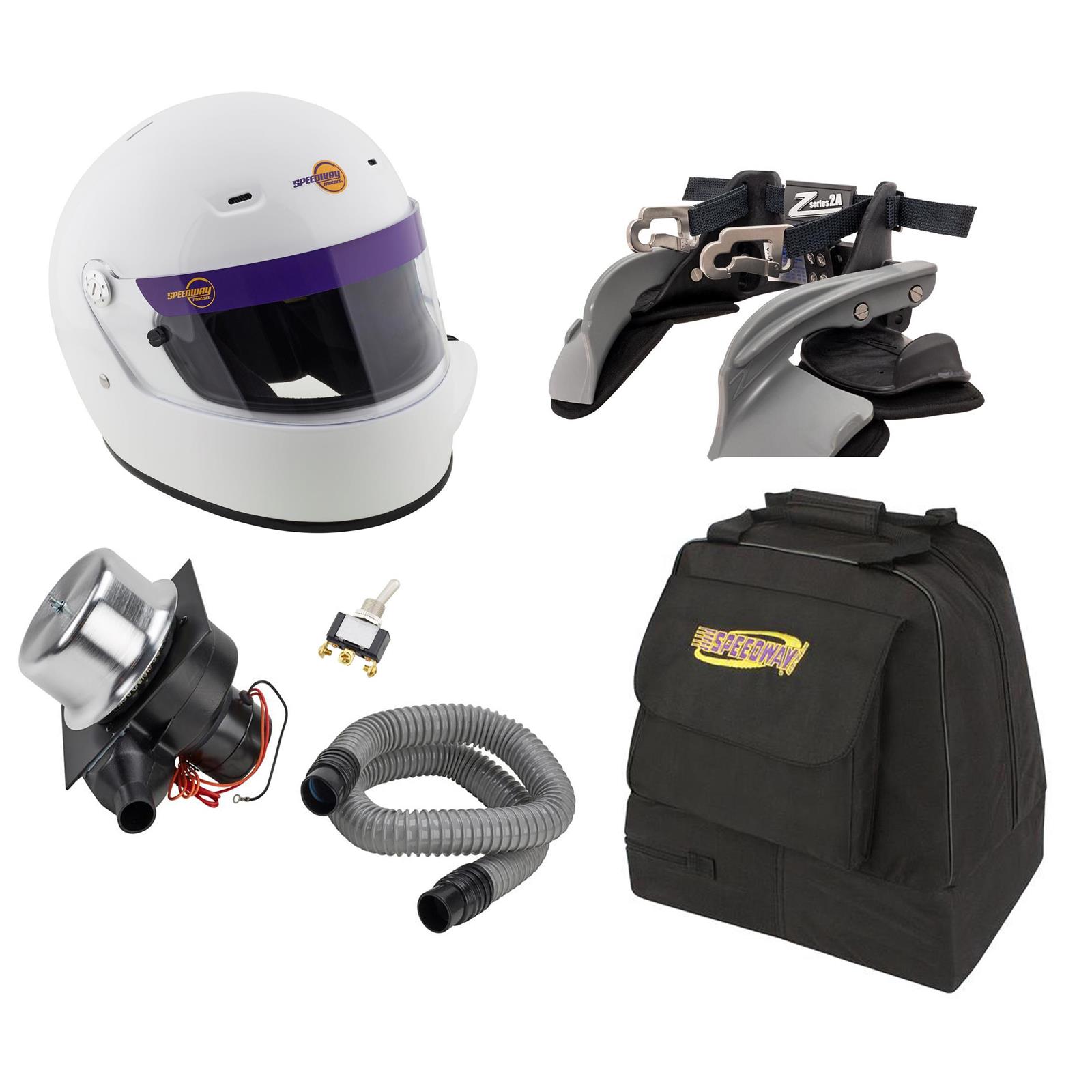 Side Air Helmet, Pumper, ZTech Head & Neck Restraint w/Bag