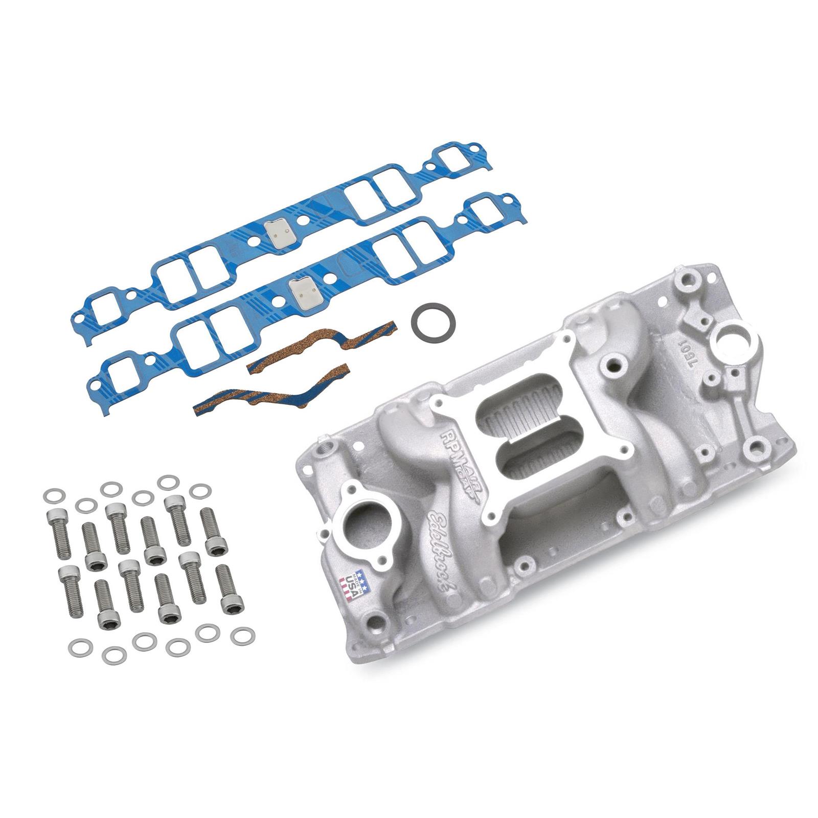 Edelbrock Performer RPM AirGap SBC Intake w/Gasket & Bolts