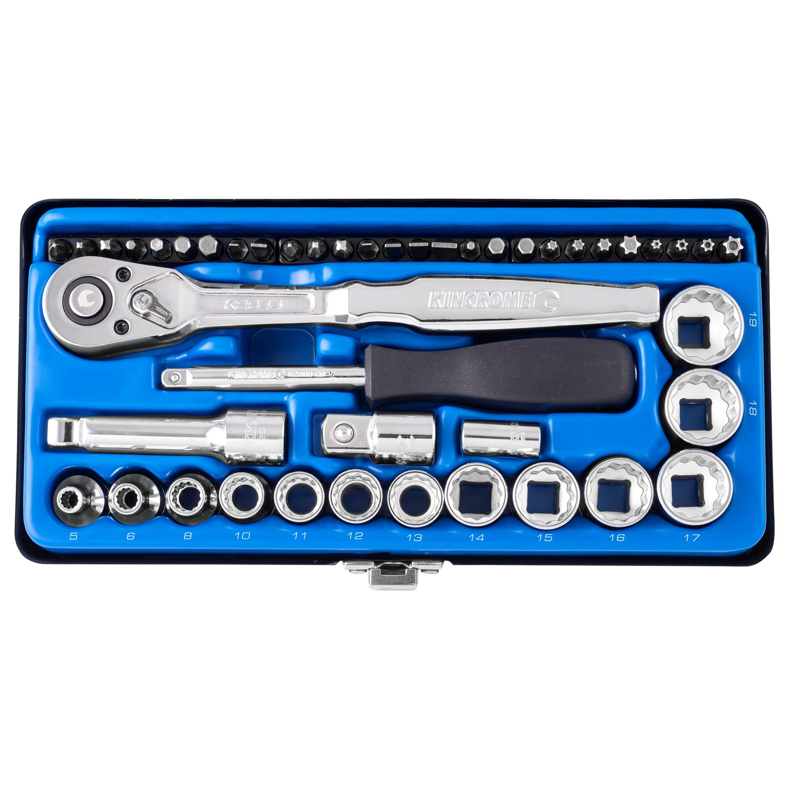 Kincrome K28060 Socket Set, 45Piece, 3/8 Drive, Metric/SAE