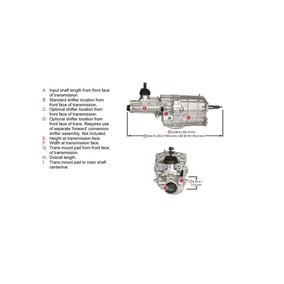 TREMEC TCET18084 TKX 5-Speed Manual Transmission Close Ratio Ford