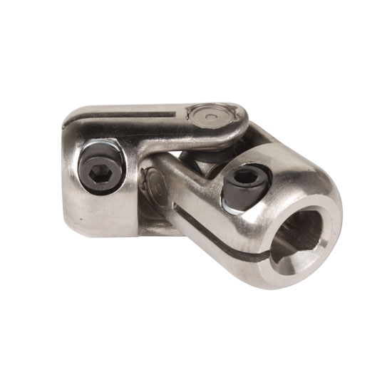 Steering Shaft U-Joint - 3/4" DD X 3/4" Round, Single Universal Joint, Black Steel With Needle Bearings