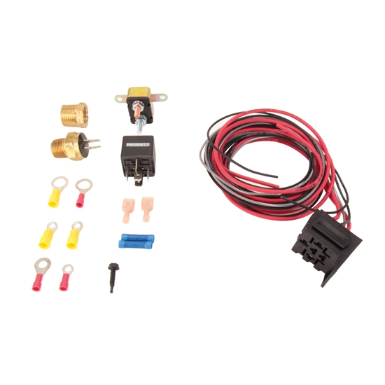 SPAL 195FH 195 Degree THERMOSTAT Thermo-Switch Relay /& Wiring Harness Kit