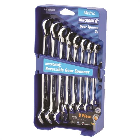 Kincrome K3017 Reversible Ratcheting Wrench Set, 8Piece, Metric