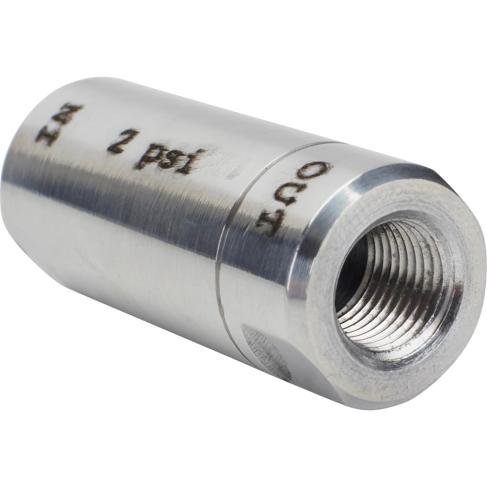 Speedway Disc Brake Residual Valve, 2 PSI, Polished