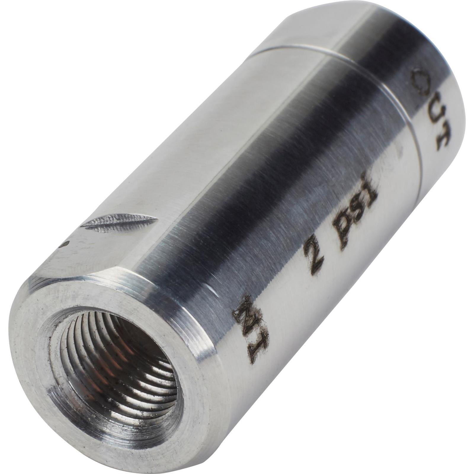 Speedway Disc Brake Residual Valve, 2 PSI, Polished