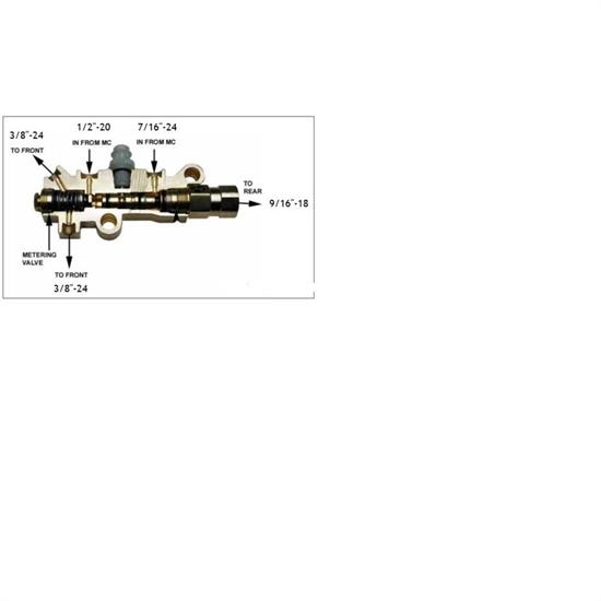 GM Disc//Drum Proportioning Valve for 1//2-20 9//16-18 Outlets
