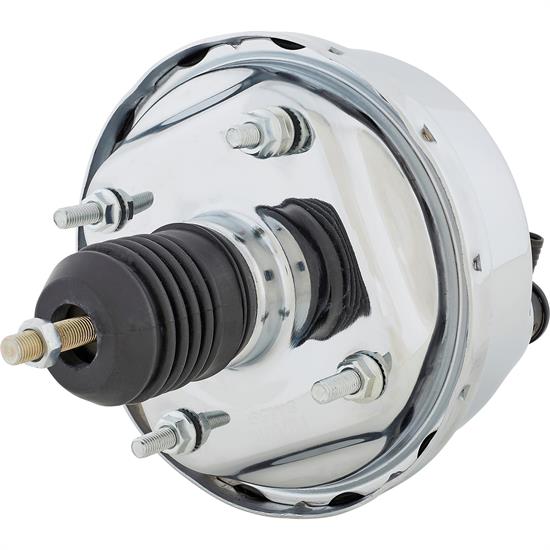 Speedway Single Diaphragm Power Brake Booster, 7 Inch, Chrome Finish