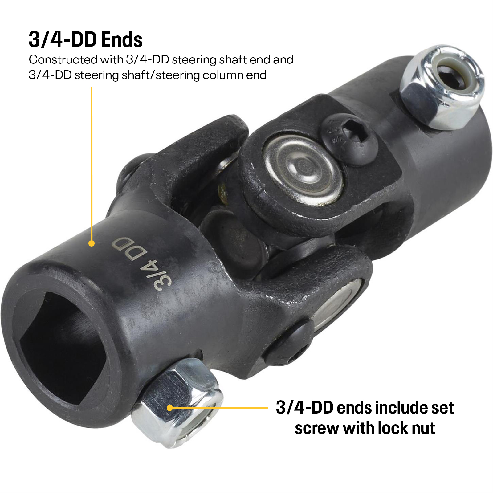 Universal Steering U-Joint, 3/4 Inch DD to 3/4 Inch DD