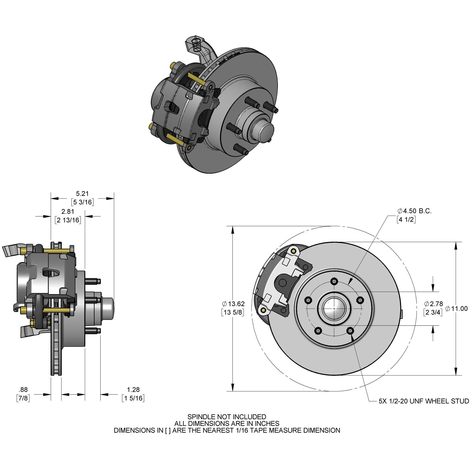 mustang-ii-complete-11-inch-brake-kit-ford-5-x-4-1-2-bolt-pattern