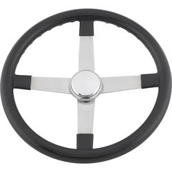 Competition 4-Spoke Bell-Style Steering Wheel, 15 Inch, Dished