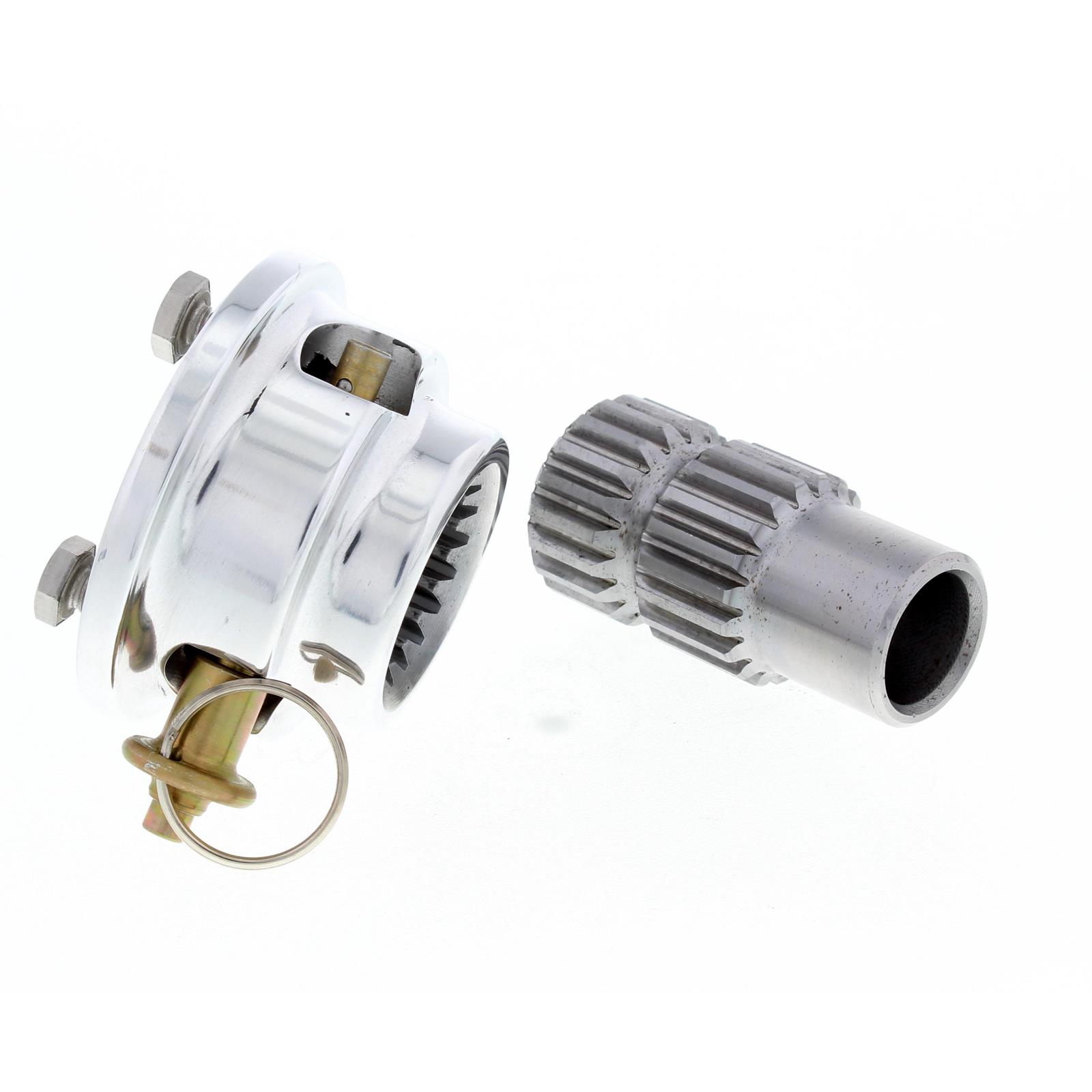 PinStyle Quick Release Aluminum Steering Wheel Hub, 3/4In Steel Shaft